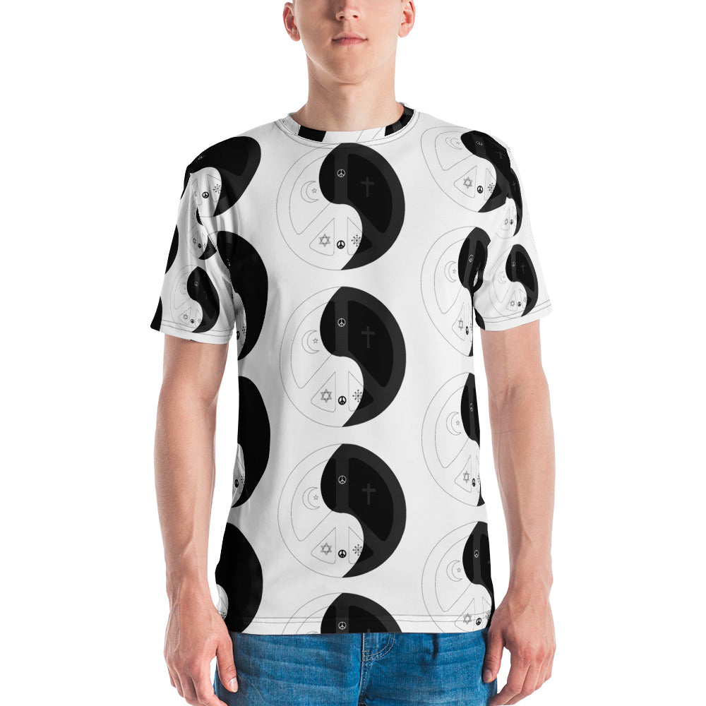 Men's T-shirt Pattern Print with peace wear design logo