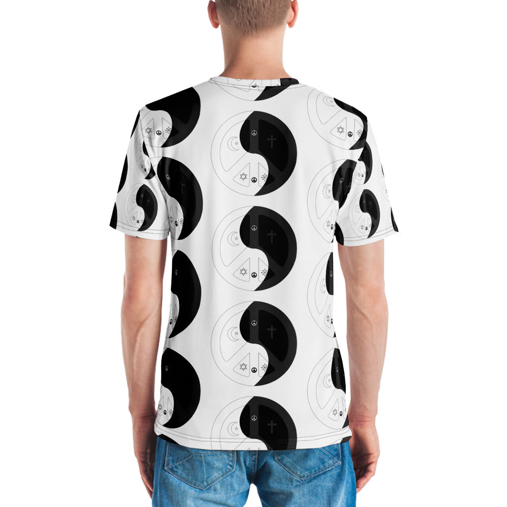 Men's T-shirt Pattern Print with peace wear design logo